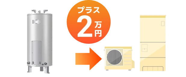 電気温水器からの買い替えでプラス2万円