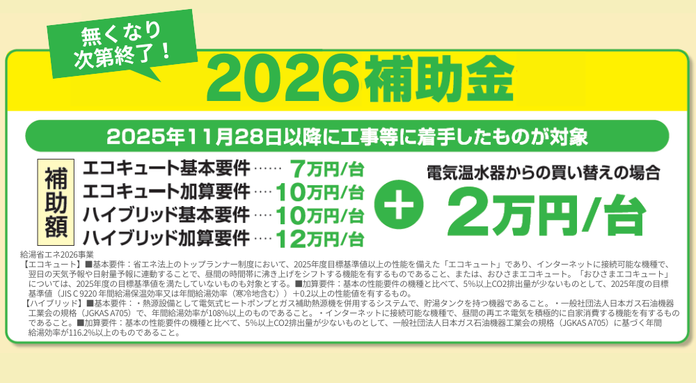 鈴与の給湯器仮設サービス すべての給湯器の故障に対応！エコキュートのお湯が出ないお客様はぜひご相談ください さらに安心10年延長保証が29,000円（税込）